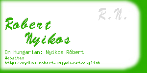 robert nyikos business card
