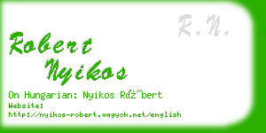 robert nyikos business card